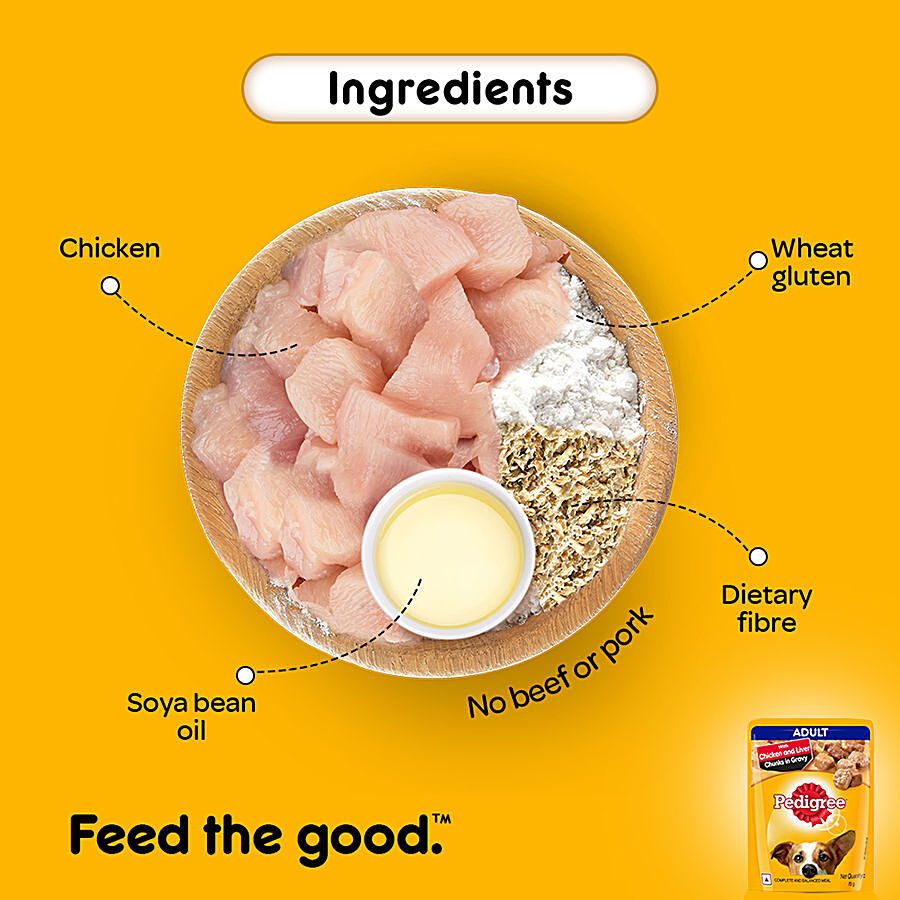 PEDIGREE ADULT CHICKEN AND LIVER GRAVY 70G