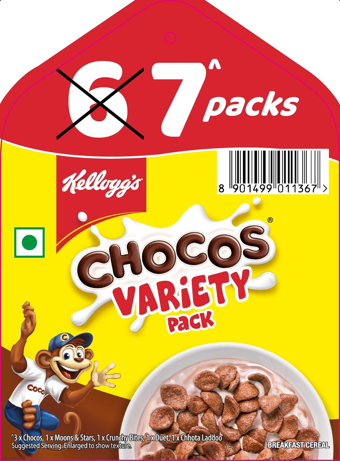 KELLOGGS CHOCOS VARIETY PACK 7unt