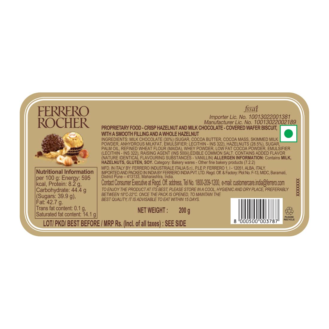FERRERO ROCHER 200G