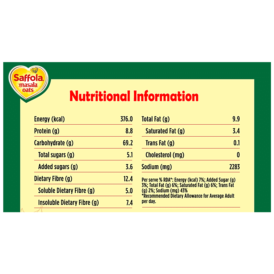 SAFFOLA MASALA OATS VEGGIE TWIST