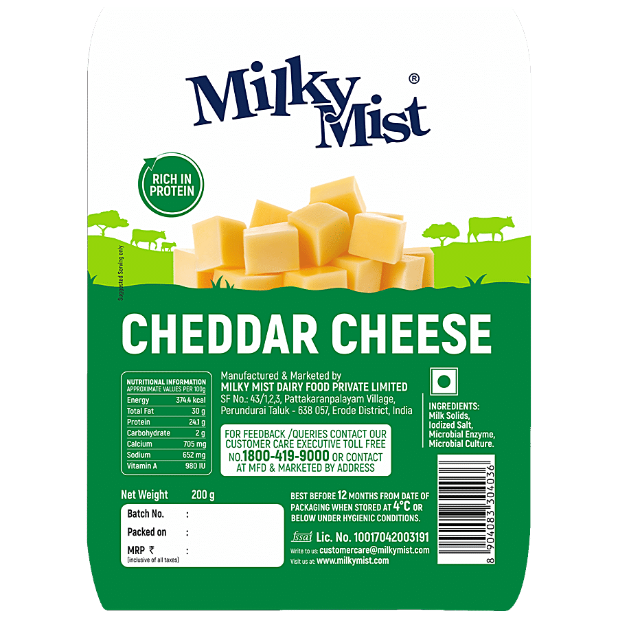 MILKY MIST CHEDDAR CHEESE(200GM)